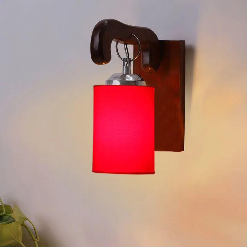 Klarion Wooden Wall Lamp - Red media 1