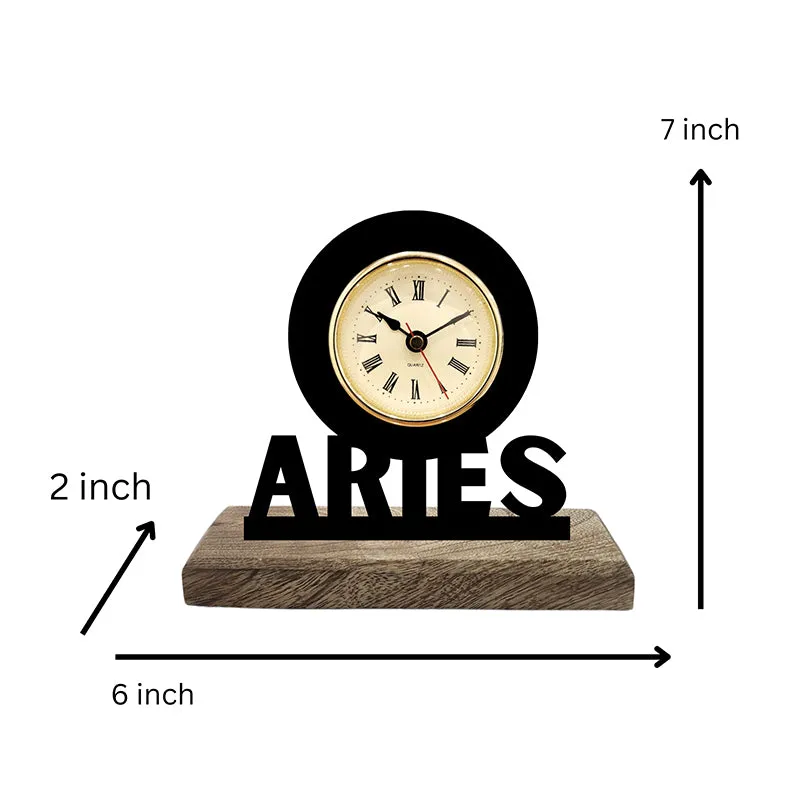 Aries Zodiac Analog Table Clock media 5