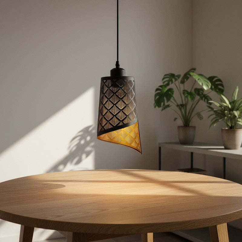 Facet Glow Metal Ceiling Lamp