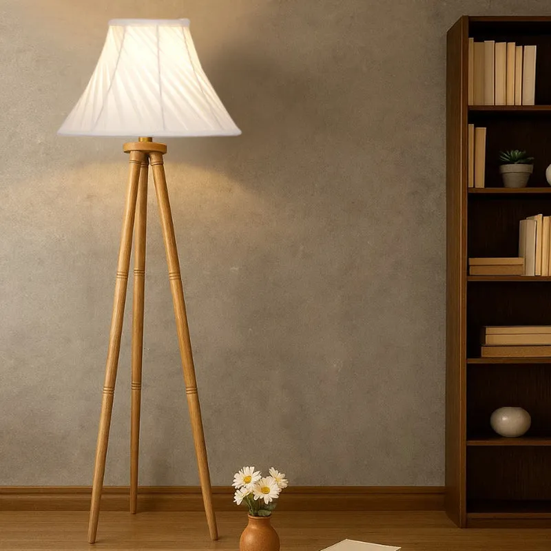 Twistra Tripod Wooden Floor Lamp media 3