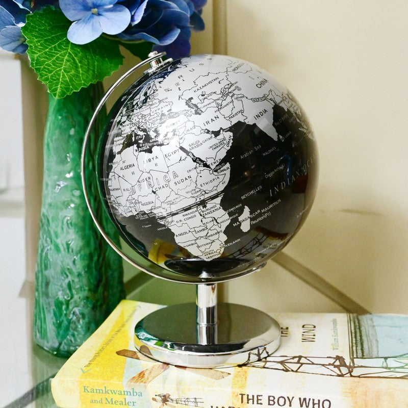 Mivra World Globe Showpiece - Silver media 5