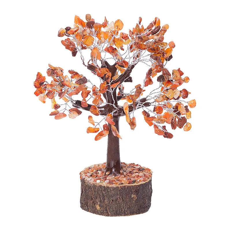 Agate Wish Tree Handcrafted Showpiece - Orange media 4