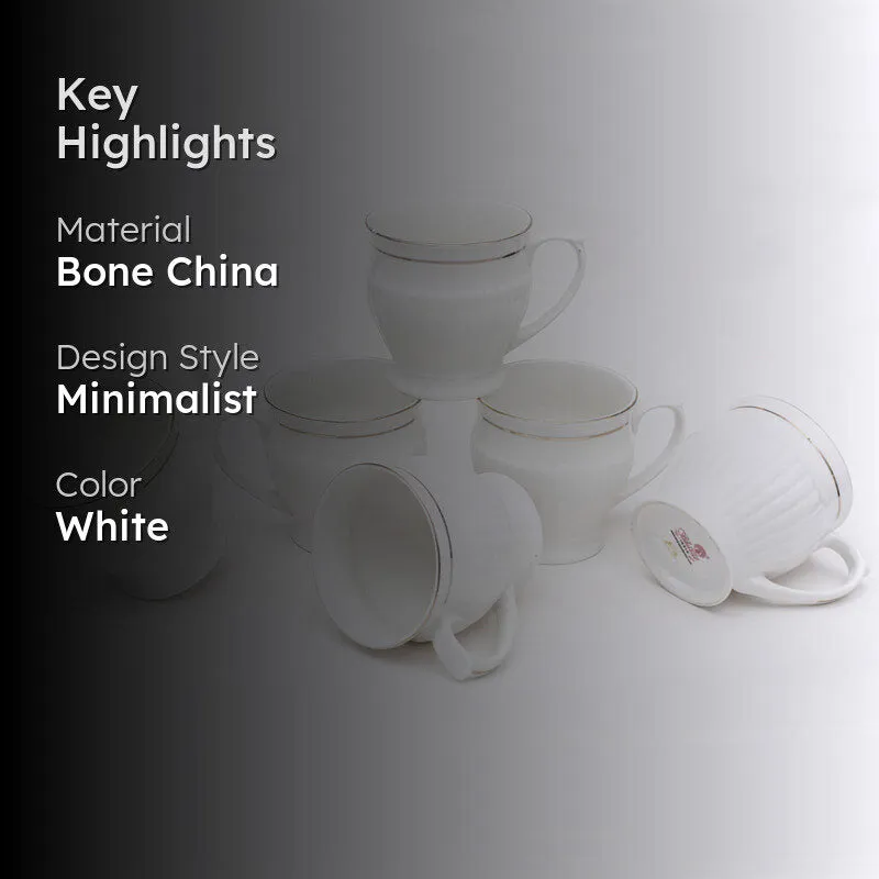 Wolf Bone China Tea Cup (175 mL Each) - Set of Six media 2
