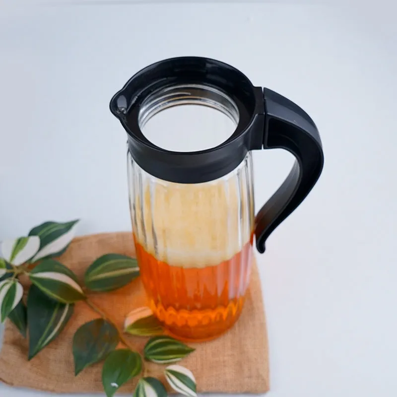 Domana Duna Transparent Jug With Lid (Black) - 1600 ML media 4