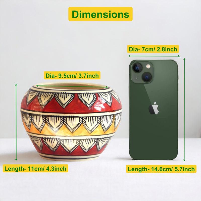 Navya Ethnic Planter - Red & Yellow media 3