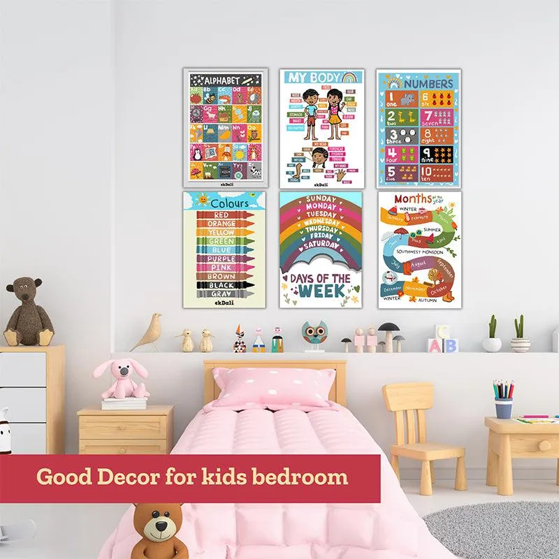 Learning Fun Kids Wall Poster - Set Of Six media 5