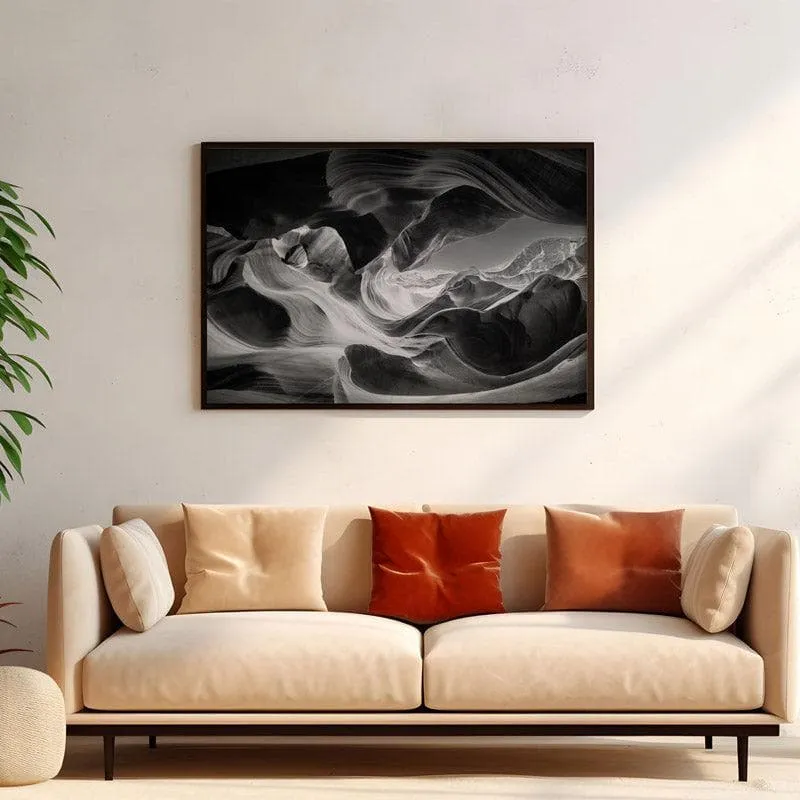 Hallucinatory Space Canvas Wall Painting - Black Frame media 4