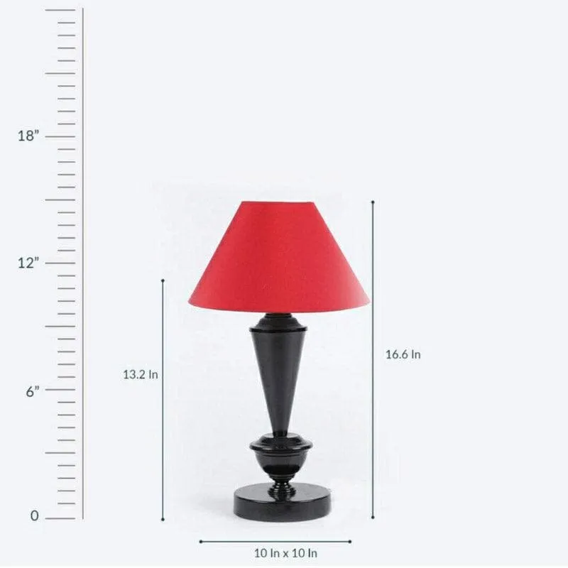 Rosa Facy Fabric Table Lamp - Red,Black media 4