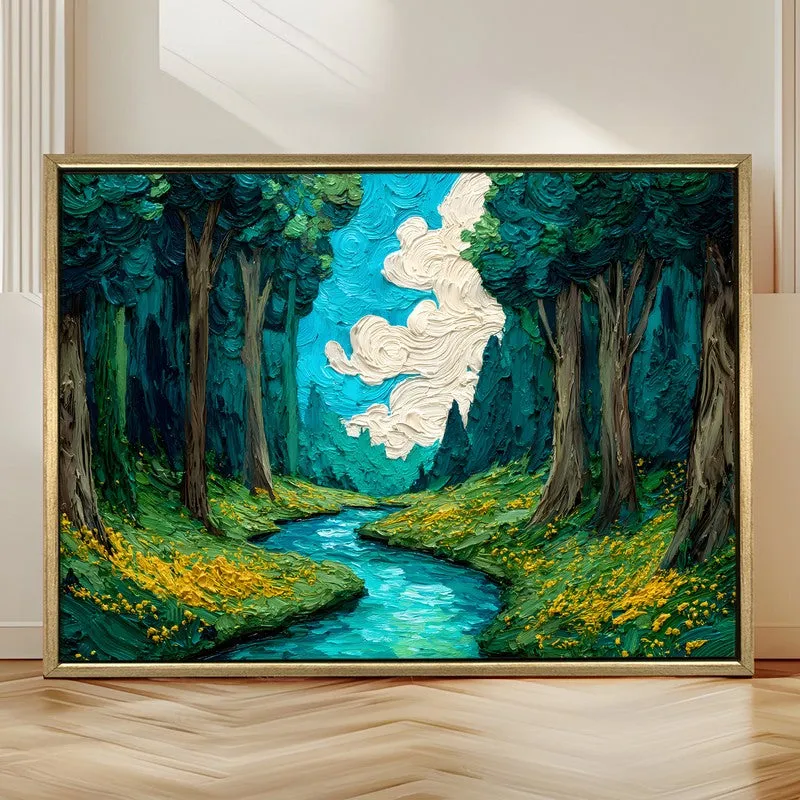 Mystic River Canvas Wall Painting With Frame media 4