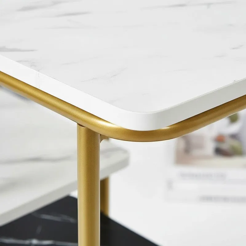 Surface Colored Metal Console Table with Marble Base - Medium media 4
