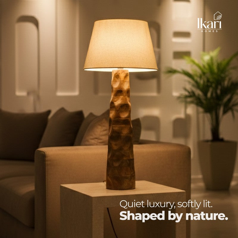Sculpted White Mango Wood Floor Lamp media 12