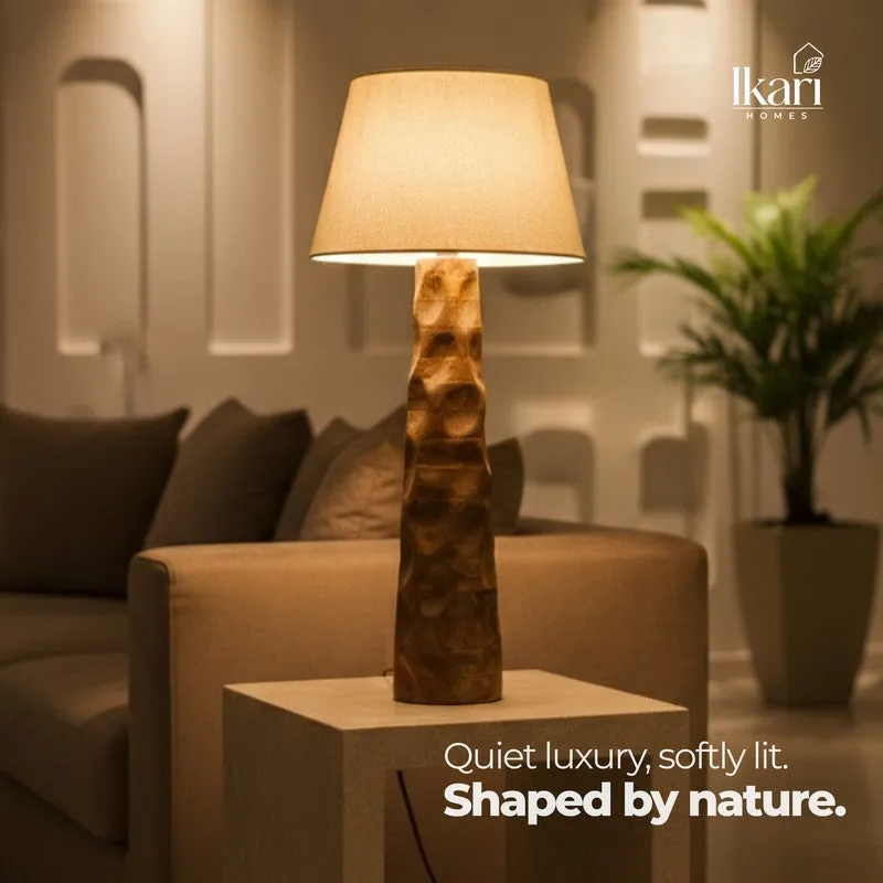 Sculpted White Mango Wood Floor Lamp media 12