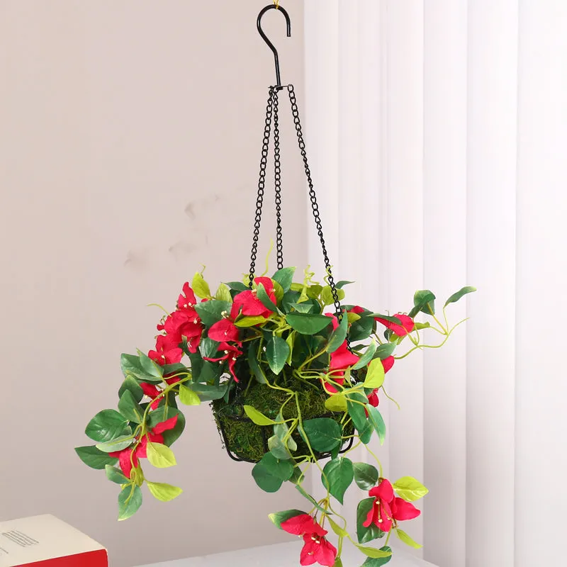 Peternia Artificial Hanging Bougainvillaea - Multicolor media 3