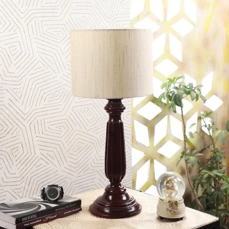 Sorar Bona Fabric Table Lamp - Beige,Brown media 3