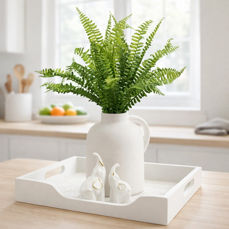 Fernique Plastic Artificial Plant - Set Of Two media 6