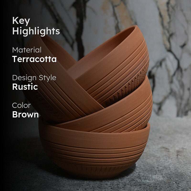 Rhea Terracotta Serving Bowl (220 mL) - Set Of Four media 2
