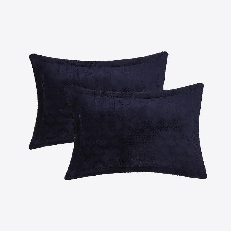 Monte Carlo Color Drift Bedsheet (Navy Blue) - 280 GSM media 4