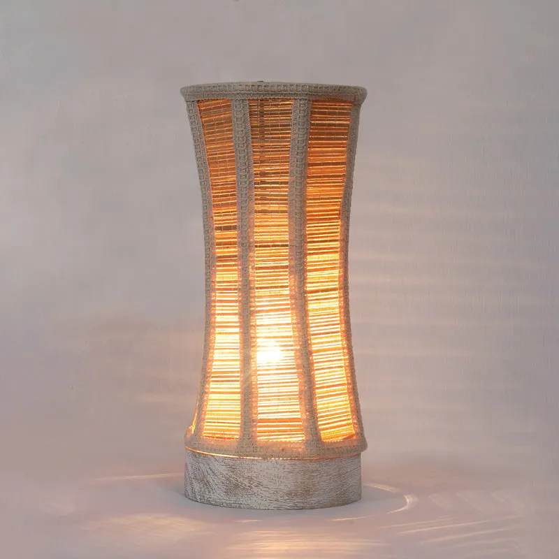 Ambira Bamboo Curve Table Lamp - Off White media 4