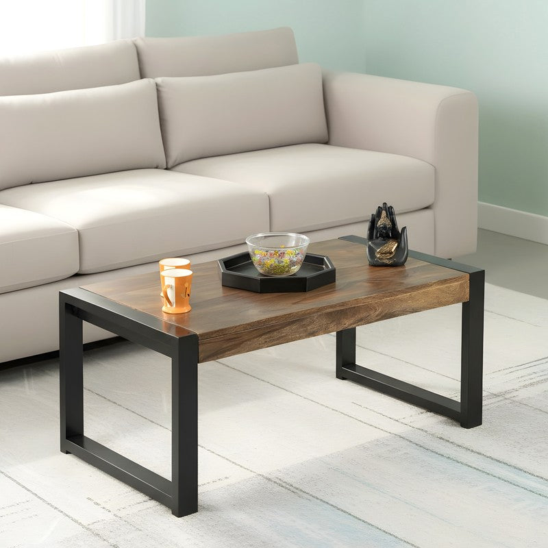 Zavex Sheesham Wooden Center Table - Dark Brown media 3
