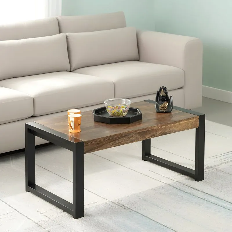 Zavex Sheesham Wooden Center Table - Dark Brown media 3