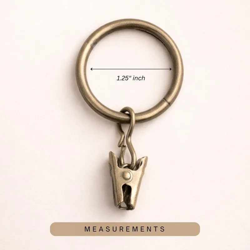 Easy Hang Curtain Ring with Clip (Gold) -  Set of Twenty One - 6