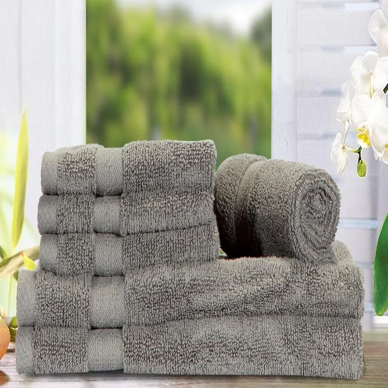Miorah Hand & Face Towel Combo (Grey) - Six Piece Set media 1