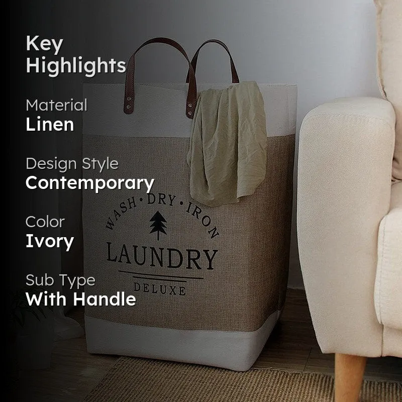 WashNest Linen Laundry Basket media 2