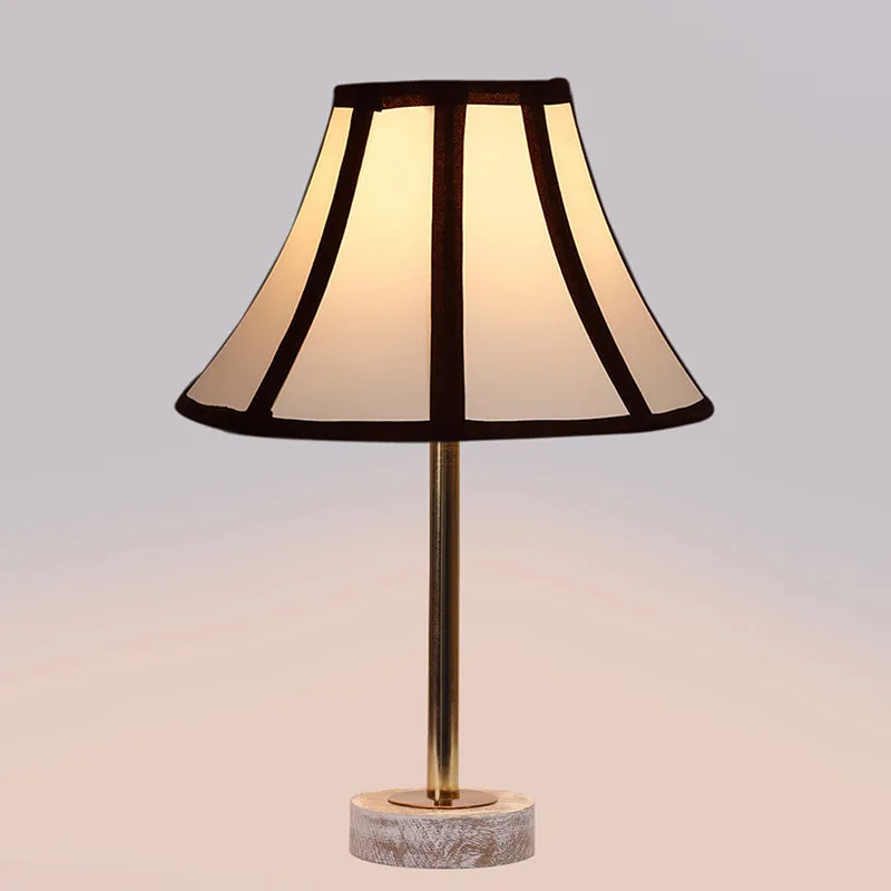 Stripra Rodin Wooden Table Lamp - White,Gold,Black media 5