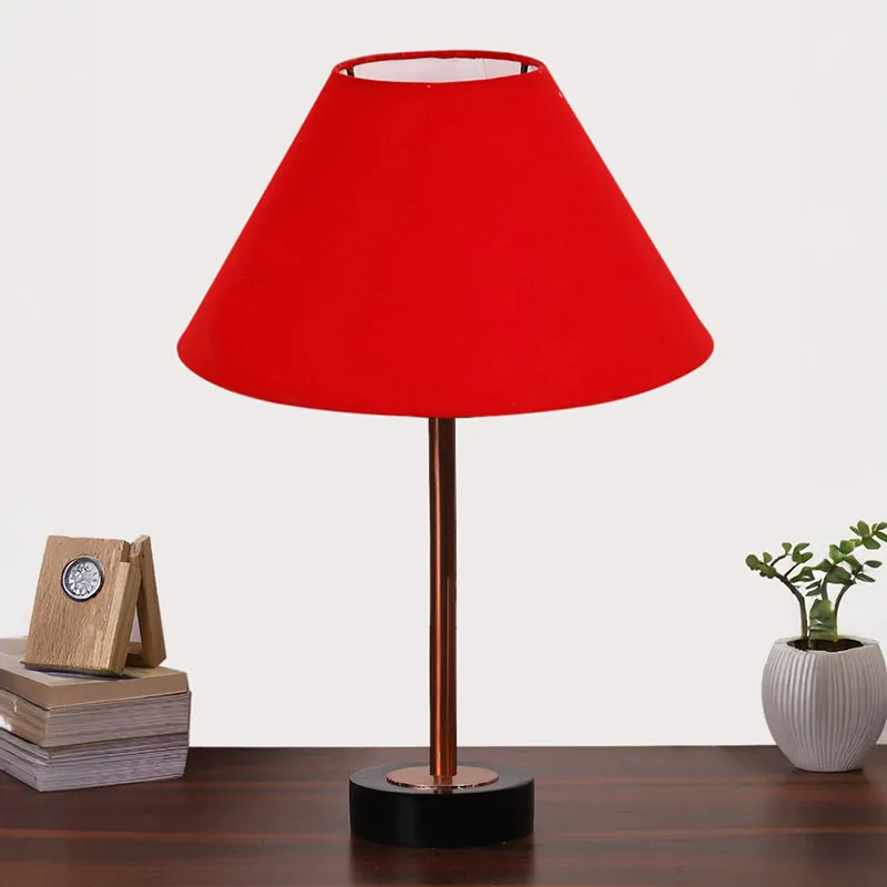 Cotin II Rodin Wooden Table Lamp - Red,Copper,Black media 3