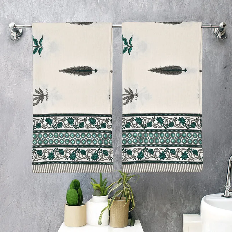 Maitreyi Waffle Hand Towel - Set Of Two media 1