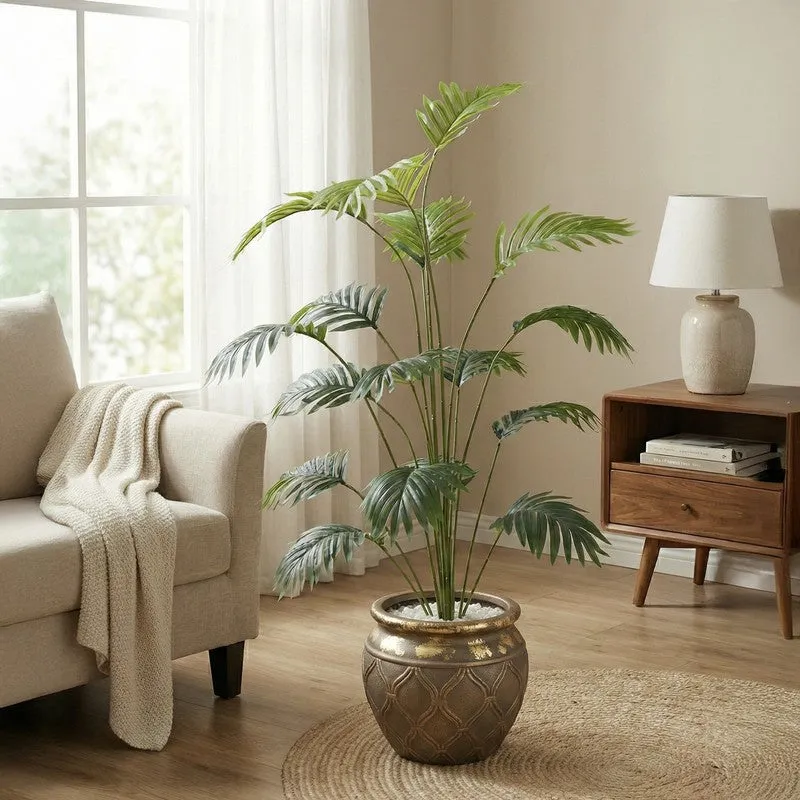 Palmora Artificial Areca Palm Plant With Black Plastic Pot - 3.4 ft media 4