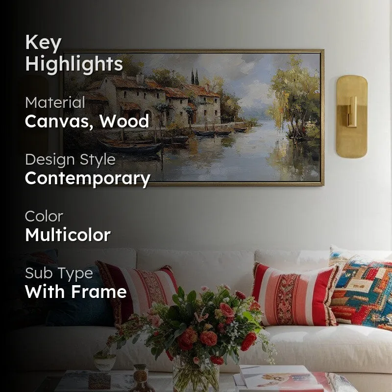 Riverside Canvas Wall Painting With Frame media 2