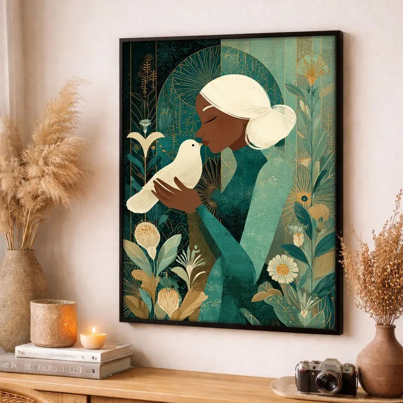 Dovelisse Canvas Wall Painting - Black Frame media 3