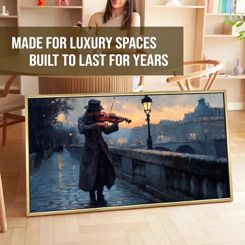 Hushed Harmony Canvas Wall Painting With Frame media 5