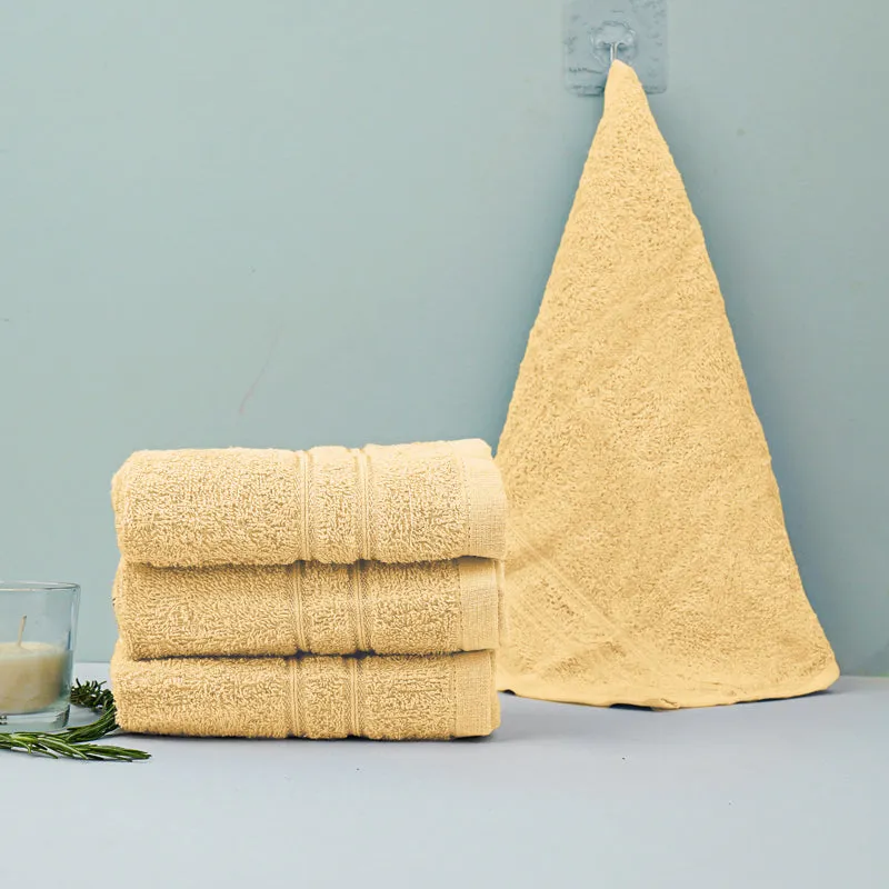 Micro Cotton LuxeDry Soothe Face Towel (Beige) - Set Of Four media 3
