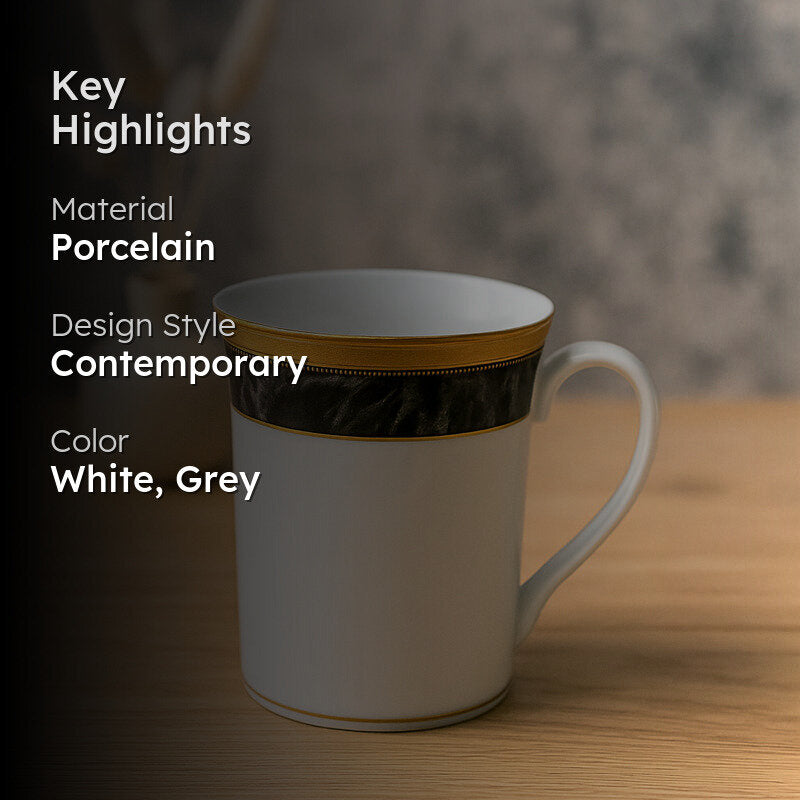 Noritake Majestic Porcelain Coffee Mug (Black) - 280 mL media 2