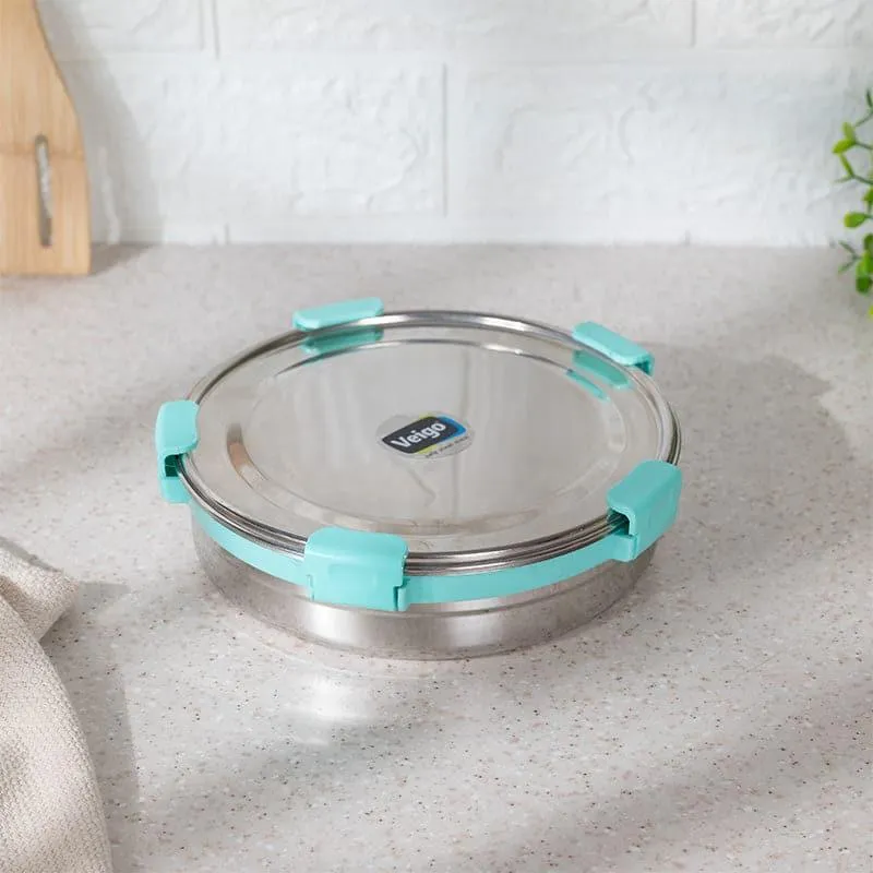 Ivago Steel Airtight Lunch Box (Aqua) - 875 mL media 1
