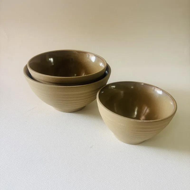 Earth & Amber Snack Bowl - Set of Three media 4