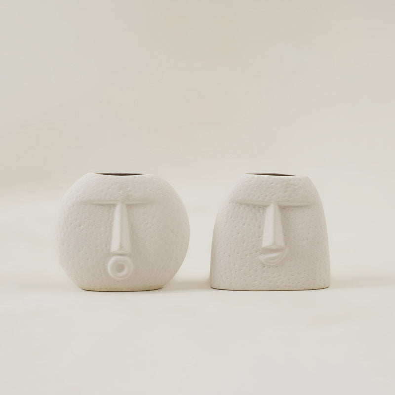 Roo Emo Ceramic Vase - Set Of Two media 4