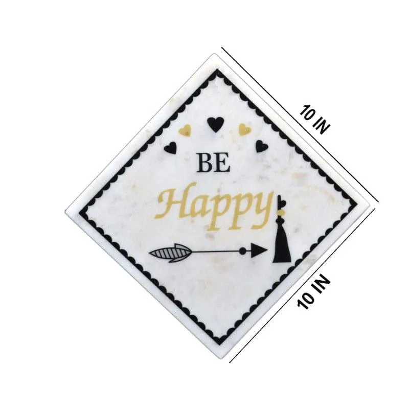 Happy Be Happy Printed Marble Wall Accent media 4