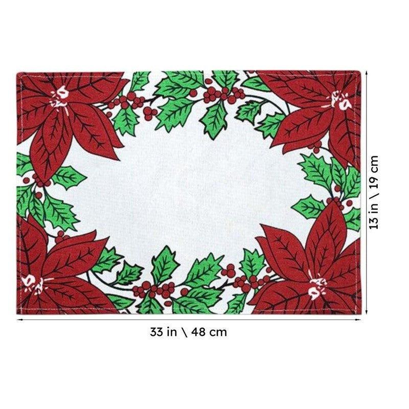 Acora Floral Placemat (Red) - Set of Six media 5