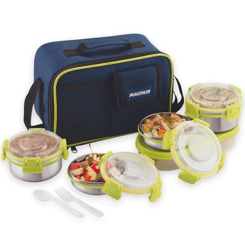 Axiro Lunch Box with Bottle & Lunch Bag - Six Piece Set media 3