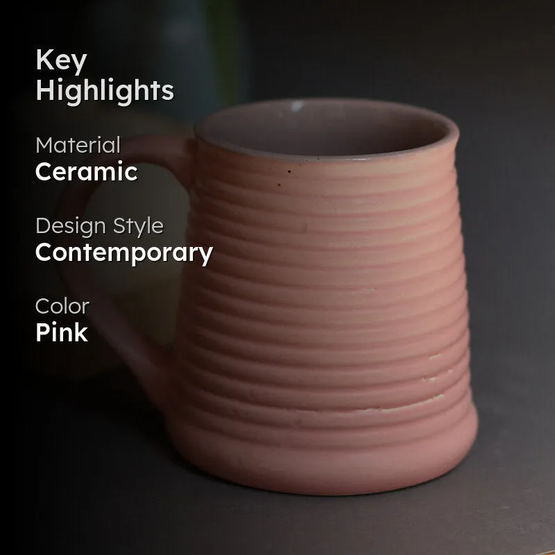 Willow Ceramic Coffee Mug (330 mL) - Pink media 2