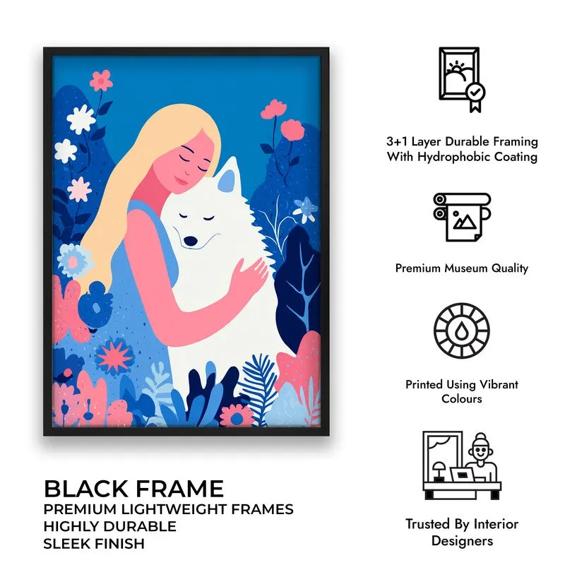Ivory Embrace Canvas Wall Painting - Black Frame media 10