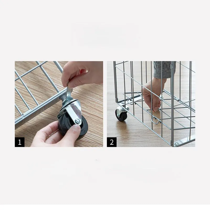 Rove Steel Storage Basket With Wheels media 10