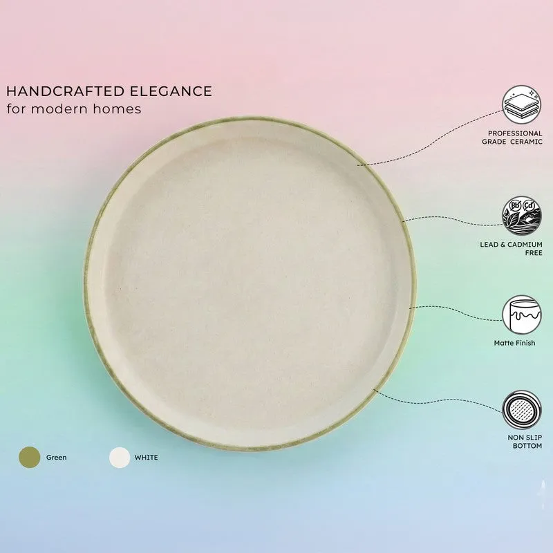 Cereluxe Ceramic Dinner Plates - Set Of Four media 4
