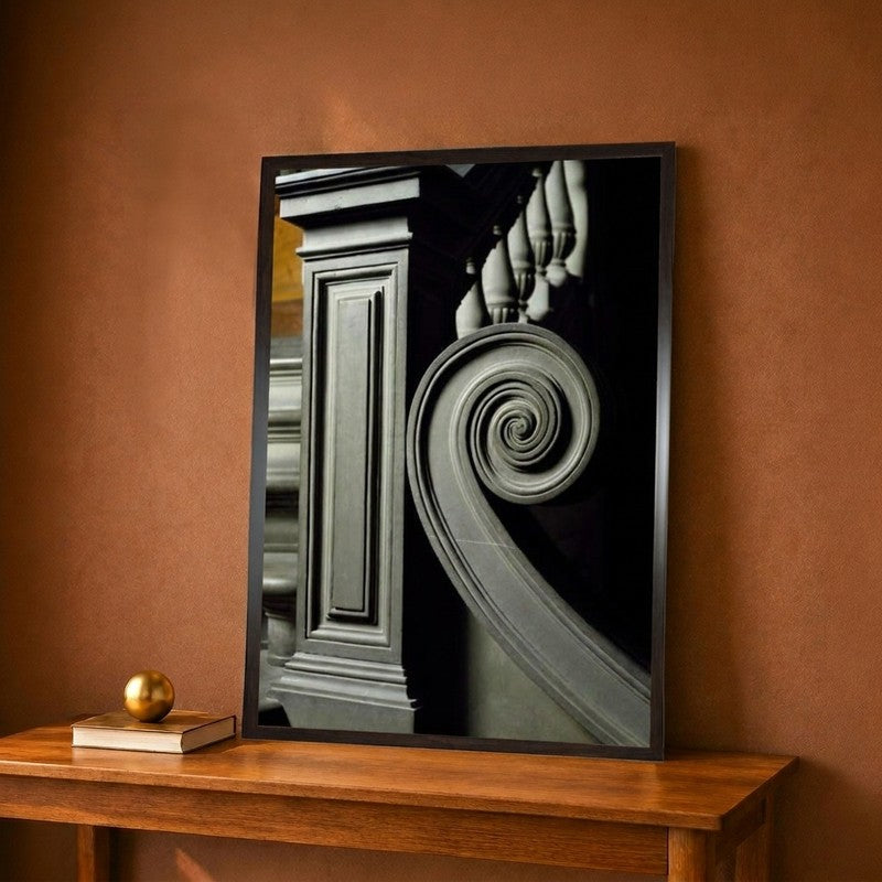 Architectural Details from Interior of Laurentian Library Canvas Wall Painting - 9 x 12 Inches