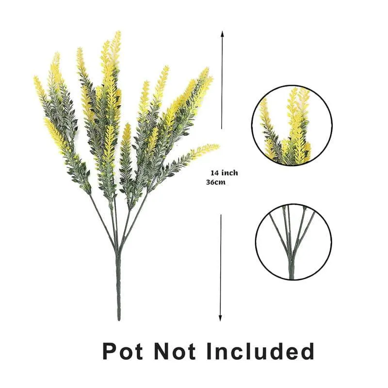 Faux Lavender Floral Stick - Yellow media 5