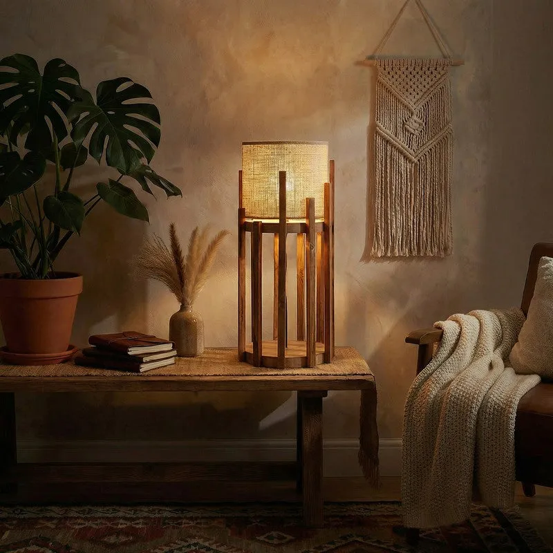 Kymera Jute Table Lamp - Brown,Beige media 3
