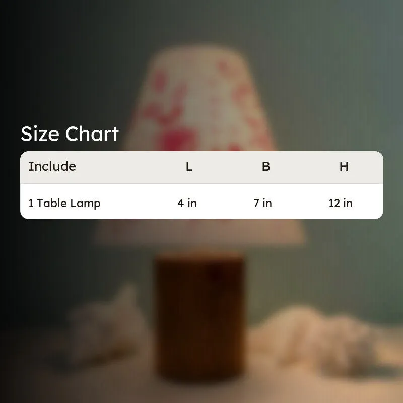 Trigo Flora Cone Handpainted Fabric Table Lamp - Multicolor media 8